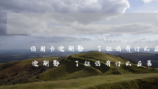 信用卡逾期影響了征信有什么后果-信用卡逾期影響了征信有什么后果嗎