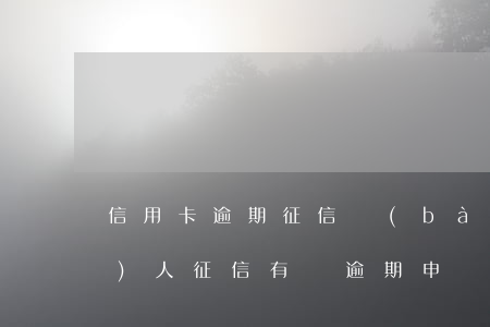信用卡逾期征信報(bào)告表(個(gè)人征信有過逾期申請(qǐng)信用卡)