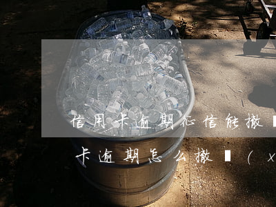 信用卡逾期征信能撤銷(xiāo)嗎(信用卡逾期怎么撤銷(xiāo)征信)