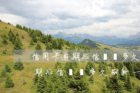 信用卡逾期征信記錄多久刷新一次(信用卡逾期征信記錄多久刷新一次還款)