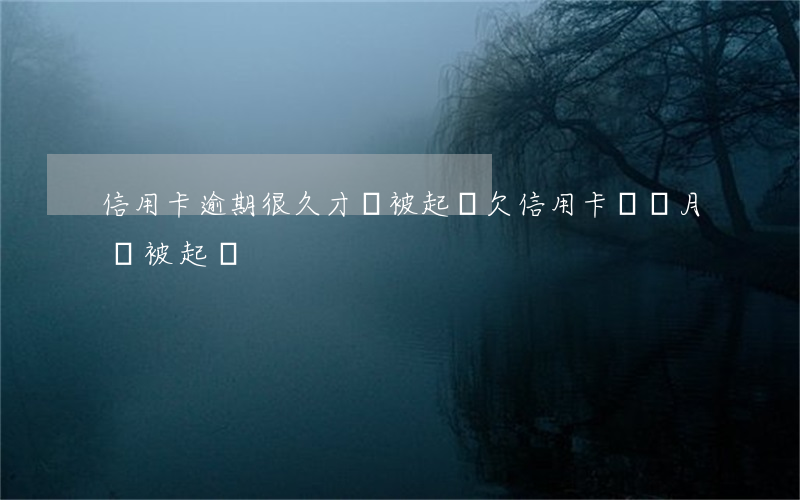 信用卡逾期很久才會被起訴(欠信用卡幾個月會被起訴)