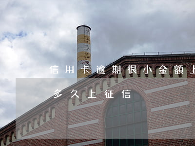 信用卡逾期很小金額上征信了(小鵝花錢逾期多久上征信)