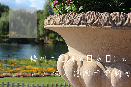 信用卡逾期律師事務(wù)所要擔(dān)保人(信用卡逾期可以做擔(dān)保嗎)