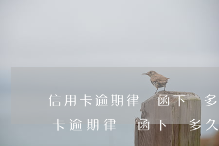 信用卡逾期律師函下來多久會被起訴-信用卡逾期律師函下來多久會被起訴呢