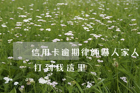 信用卡逾期律師嚇人(家人的信用卡逾期律師打到我這里)