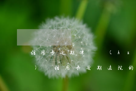 信用卡逾期律師會(huì)上門(mén)嗎(信用卡逾期法院的人會(huì)上門(mén)嗎)