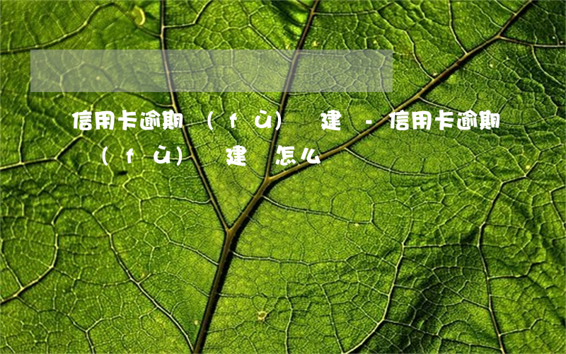 信用卡逾期復(fù)議建議-信用卡逾期復(fù)議建議怎么寫
