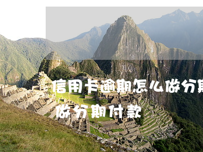 信用卡逾期怎么做分期付款(信用卡逾期怎么做分期付款)