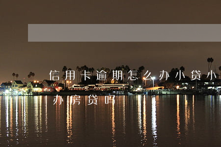 信用卡逾期怎么办小贷 小金额信用卡逾期能办房贷吗