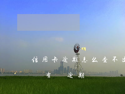 信用卡逾期怎么查不出來了(怎么查信用卡有沒有過逾期)