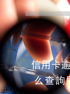 信用卡逾期怎么查詢賬單記錄(信用卡逾期怎么查詢賬單記錄)