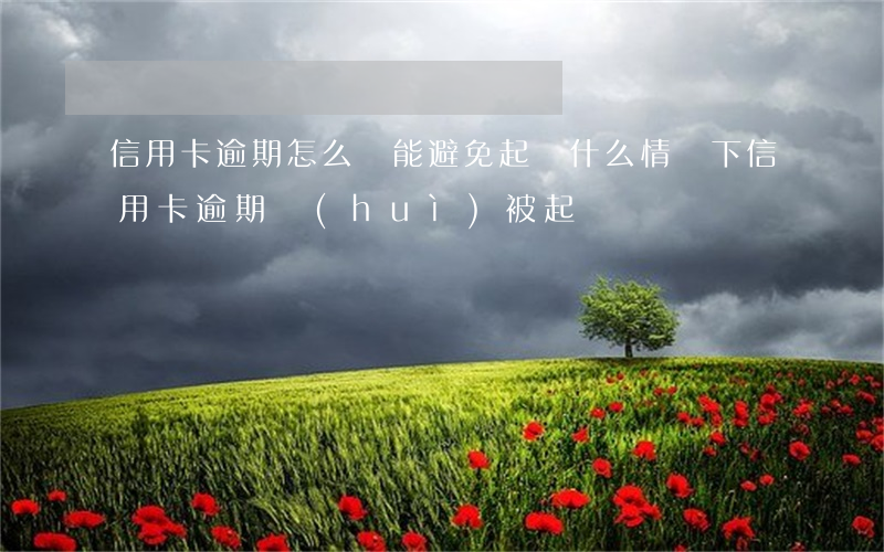 信用卡逾期怎么樣能避免起訴(什么情況下信用卡逾期會(huì)被起訴)