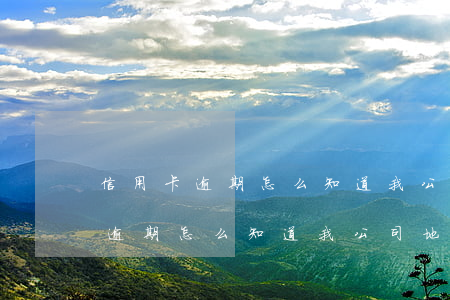 信用卡逾期怎么知道我公司地址的-信用卡逾期怎么知道我公司地址的電話