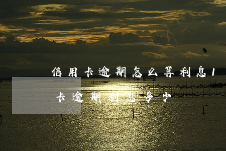 信用卡逾期怎么算利息10000广发(行用卡逾期利息多少)