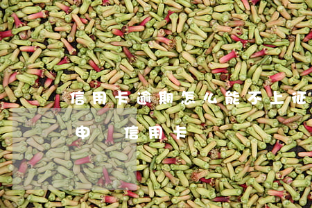 信用卡逾期怎么能不上征信(征信有逾期可以申請信用卡嗎)