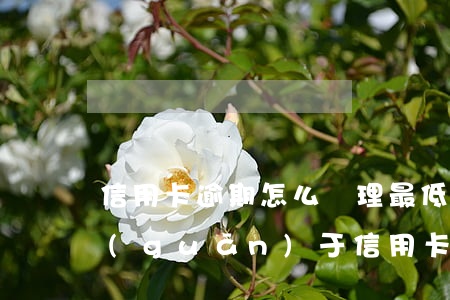 信用卡逾期怎么處理最低損失(2020年關(guān)于信用卡逾期最新標(biāo)準(zhǔn))