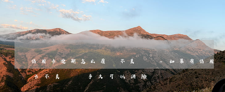 信用卡逾期怎么覆蓋不良記錄-如果有信用卡不良記錄,多久可以消除
