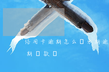 信用卡逾期怎么談分期(逾期的信用卡可以分期還款嗎)