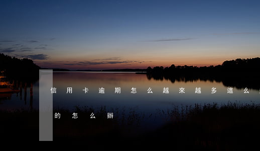 信用卡逾期怎么越來越多(這么多信用卡逾期的怎么辦)