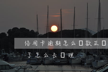 信用卡逾期怎么還款正確(信用卡逾期了還完了怎么去處理)