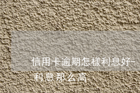 信用卡逾期怎樣利息好-為什么信用卡逾期利息那么高