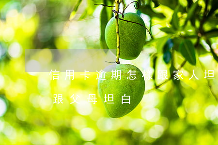 信用卡逾期怎樣跟家人坦白(欠信用卡要不要跟父母坦白)