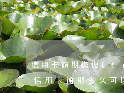信用卡逾期恢復(fù)征信要多久(之前有信用卡逾期多久可以恢復(fù)征信)