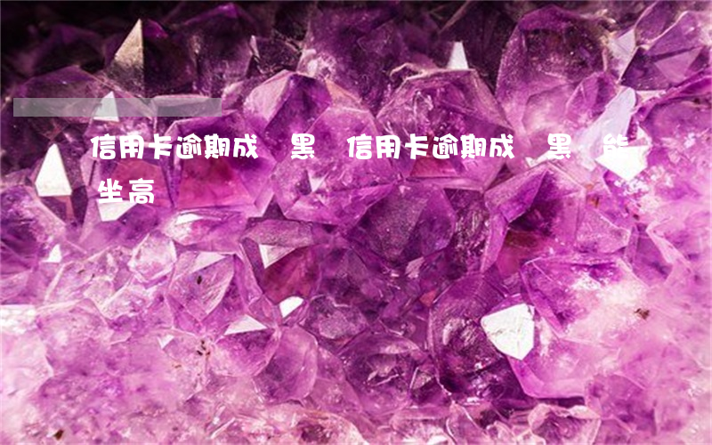 信用卡逾期成為黑戶(信用卡逾期成為黑戶能坐高鐵嗎)