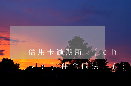 信用卡逾期所產(chǎn)生的法律責(zé)任(合同法關(guān)于信用卡逾期的)