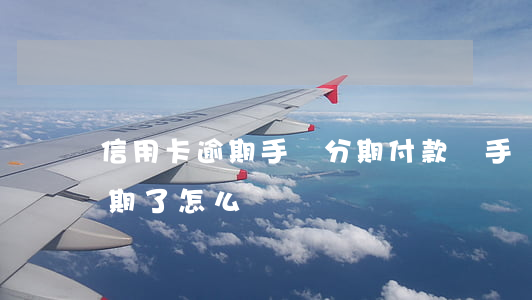 信用卡逾期手機分期付款(買手機分期付款逾期了怎么辦)