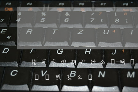 信用卡逾期打什么證明 還信用卡逾期需要困難證明怎么開