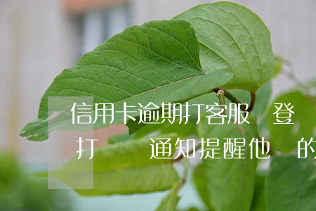 信用卡逾期打客服說登記下(是信用卡逾期了 打電話通知提醒他們的)