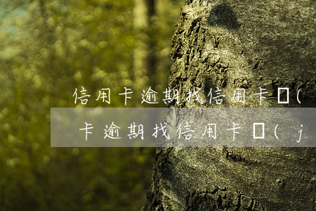 信用卡逾期找信用卡經(jīng)理 信用卡逾期找信用卡經(jīng)理可以嗎