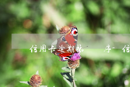 信用卡逾期抵沖順序-信用卡逾期抵沖順序