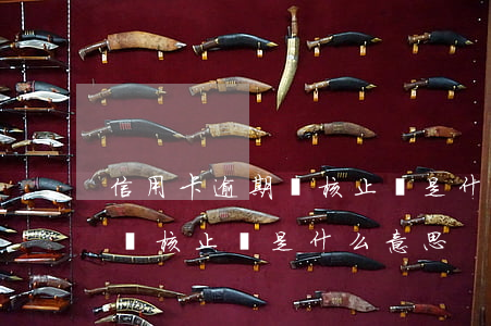 信用卡逾期損核止損是什么意思 信用卡逾期損核止損是什么意思