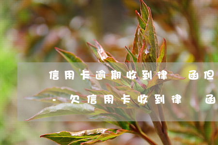 信用卡逾期收到律師函但是無力償還怎么辦-欠信用卡收到律師函