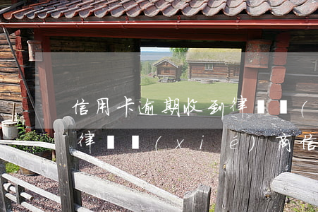 信用卡逾期收到律師協(xié)會起訴狀(律師協(xié)商信用卡逾期)