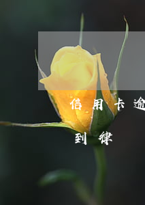 信用卡逾期收到律師涵怎么辦(信用卡 逾期 收到 律師 通告)