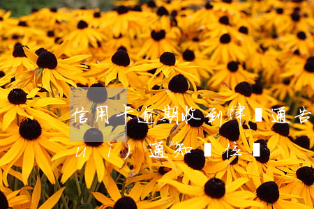 信用卡 逾期 收到 律師 通告（信用卡逾期會(huì)通知單位嗎）