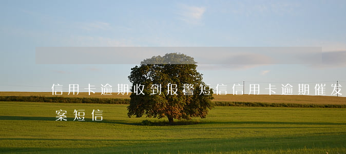信用卡逾期收到报警短信(信用卡逾期催发报案短信)