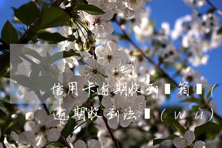 信用卡逾期收到郵箱協(xié)商(信用卡逾期收到法務(wù)部門郵件)