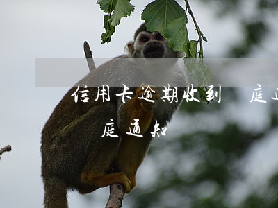 信用卡逾期收到開庭通知書(信用卡逾期收到開庭通知書)