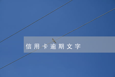 信用卡逾期文字