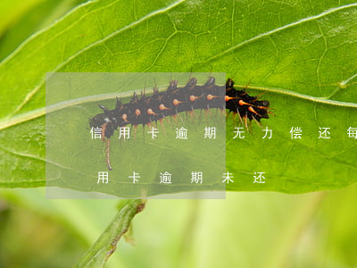 信用卡逾期无力偿还每月少量偿还 现在我信用卡逾期未还