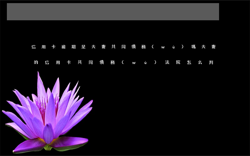 信用卡逾期是夫妻共同債務(wù)嗎(夫妻的信用卡共同債務(wù)法院怎么判決)