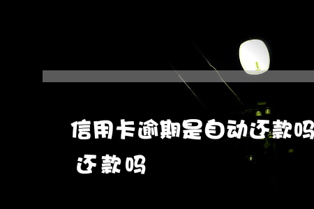 信用卡逾期是自动还款吗(信用卡逾期是自动还款吗)