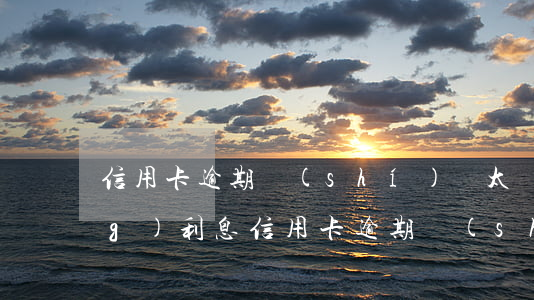 信用卡逾期時(shí)間太長(zhǎng)利息(信用卡逾期時(shí)間太長(zhǎng)利息太多還不起)