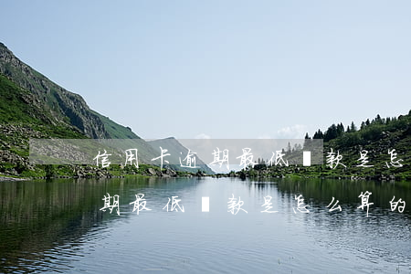 信用卡逾期最低還款是怎么算的-信用卡逾期最低還款是怎么算的呢