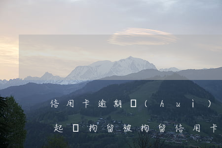 信用卡逾期會(huì)不會(huì)被起訴拘留(被拘留信用卡逾期會(huì)怎么樣)