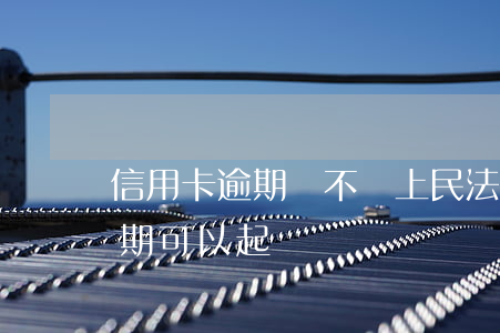 信用卡逾期會不會上民法典(別人用信用卡逾期可以起訴嗎)